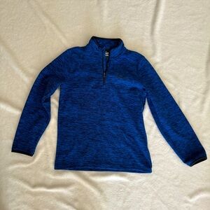 Under Armour Boys Blue & Black Quarter-Zip Fleece Pullover M